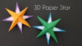 3D Paper Star | DIY Christmas Decorations | Paper Craft Ideas | Kids Christmas
