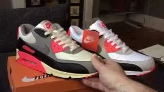 Nike Air Max 90 Infrared Comparison - 2015 Retro Vs 2013 'OG' (AKA VNTG) Retro