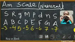 How to play Natural minor scale on Chromatic harmonica by Yogesh Prasad