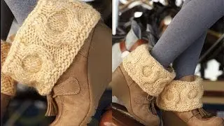 #29 Cabled Boot Toppers, Vogue Knitting Holiday 2012