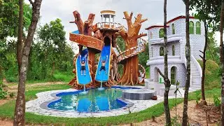 Build Creative Great Idea Beautiful Water Slide Park To Swimming Pool Relax Design In The Forest
