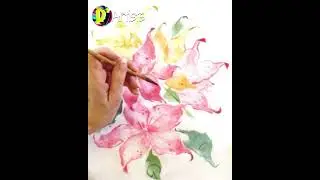 Pintura con ACUARELAS 🌺 #shorts | @Dartist