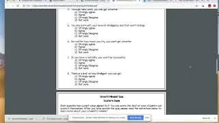 April 13th Mindful Moment-Growth Mindset Quiz