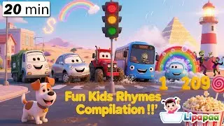🎶🚜 Fun Kids Rhymes Compilation | Traffic, Tractors, Counting, Toys, Pyramids & More! 🌈🎉