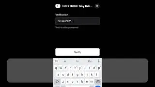 Defi Risks: key insight Blum YouTube video code 1 November Blum daily video code #blum