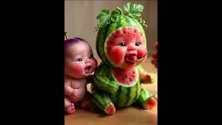 Cutest Watermelon Baby Ever! 🍉👶 #shorts #asmr #satisfying