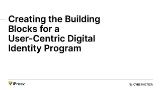 Creating the Building Blocks for a User Centric Digital Identity Program