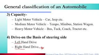 ME6I AEN 1 1 3 Classification of Automobiles