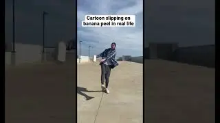 Cartoon Slipping On Banana Peel In Real Life #Shorts