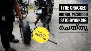 Tyre cracked mushroom patchworking done in Ninja 1000sx #patchwork