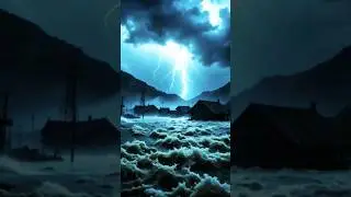 The Silent Village of the Flood #shorts #shortsfeed #ai #ytshorts #viral #nature #aigenerated