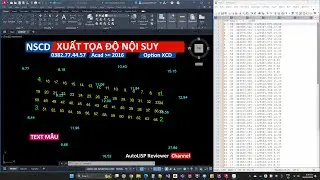Lisp nội suy cao độ theo Text Block trong AutoCAD | NSCD by AJS | AutoLISP Reviewer