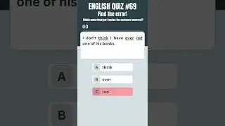 English Error Correction Quiz 69
