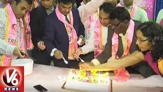 NRI TRS Cell Celebrated CM KCR 64th Birthday In New Jersey | V6 USA NRI News