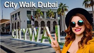 Dubai City Walk 4K Dubai Street Walking Tour| Burj Khalifa |City Walk Tour | Mall of City Walk