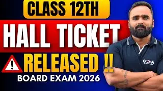 HALL TICKET RELEASED !!|12TH STD BOARD EXAM 2026|PRADEEP GIRI SIR