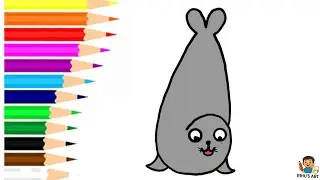How to Draw a Cute Seal 🦭 | Easy Drawing Tutorial for Kids