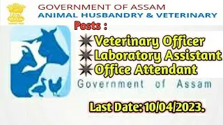 Animal Husbandry and Veterinary Recruitment, Assam 2023 #recruitment #jobvacancy
