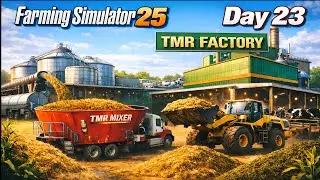 I MADE THE BIGGEST AUTOMATIC T.M.R FACTORY |DAY 23 | FARMING SIMULATOR 25 | HINDI | #23 