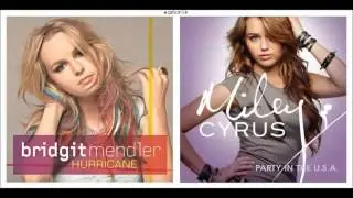 ▶ Hurricane vs Party In the U S A Mashup Bridgit Mendler & Miley Cyrus