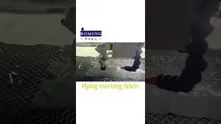 Fabric leather textile Flying laser marking cutting machine. WhatsApp/wechat:0086-13599259031.