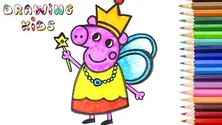 How to Draw and Color a Fairy Peppa  Pig | London Bridge