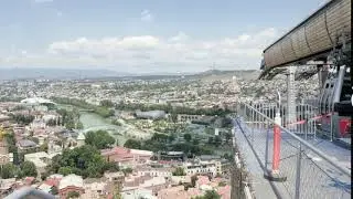 Cableway in the capital of Georgia Tbilisi