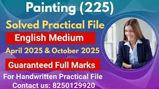Nios Class 10 Painting 225 Practical File 2025 | nios 10th practical fileEnglishMedium#niospractical