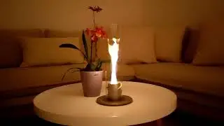 🔥 1 Hour of Table Fireplace Ambience | Ethanol Fireplace | Crackling Fire Sounds | Background Noise
