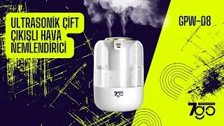 💧 7GO 7G-UHD1 Ultrasonik Hava Nemlendirici | &Ccedil;ift Buhar &Ccedil;ıkışlı Sessiz ve Etkili Nemlendirme