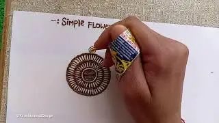 Simple Flower Mehandi Design Tutorial|| Easy Circular Floral Mehandi For Beginners||