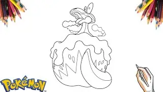 COMO DESENHAR O POK&Eacute;MON GIGANTAMAX FLAPPLE | HOW TO DRAW POK&Eacute;MON GIGANTAMAX FLAPPLE