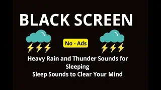 Black Screen Rain Night Cabin Thunder Rain | Cozy Deep Sleep LIVE
