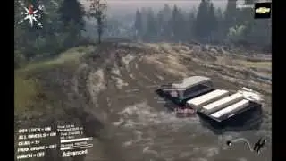 SpinTires Mods Logging with Trail Truck 66 Chevy