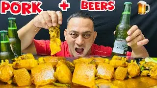 Braised Pork Belly🥣With Two Beers 🍻 | Eating & Drinking