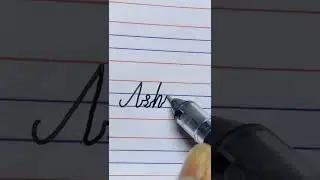 Ashok beautiful name write in cursive writing | cursive writing | cursive writing kaise likhe |