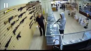 Rapper run out gun store with guns (Fresno c.a) 😱 must watch #viral #gunguys 