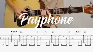 Payphone - Maroon 5 (Fingerstyle guitar cover / Tab) | Chillutar