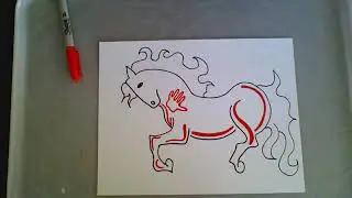 At Home Art Lesson- Native American Horse for kids