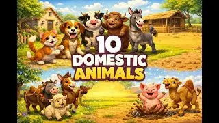 🐮 10 Domestic Animals for Kids | Learn with Mr. Master Owl 🦉