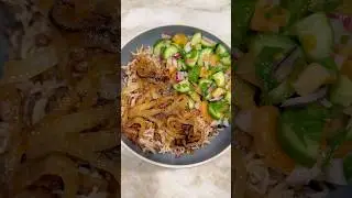 Mujaddara for Dinner #makedinnerwithme #asmrcooking #lentils #affordablemeals #cheapmeals #مجدرة
