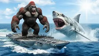 Giant Sharks Attack a Cruise Ship &ndash; King Kong Appears to Save Passengers