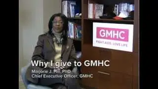 Why I give to GMHC with Marjorie Hill, PhD