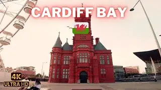 🟢 Cardiff bay - beautiful lakefront in United Kingdom | 4K | walking tour