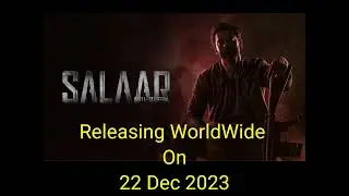 Salaar | Prabhas | Prashanth Neil | Shruti Hasan | Prithviraj | 22 Dec 2023