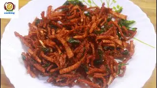 banana stem fried fingers/banana stem 65/vazhai thandu 65/plantain stem 65/fried snack
