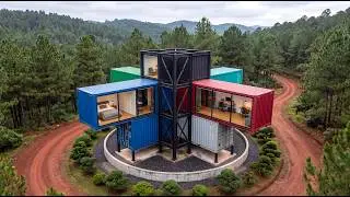 Young Couple Transforms Old Shipping Containers into a Stunning $600,000 Luxury Container Villa