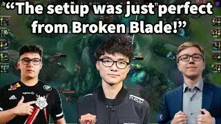 Broken Blade Using Thebausffs' Moves Against Faker At MSI!!