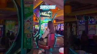 Huff n Puff action!  Little bets and wins from my favorite lady!! #happy #slots #casino #fun