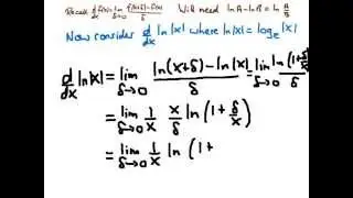 Derivative of exponential and logarithmic functions from first principles